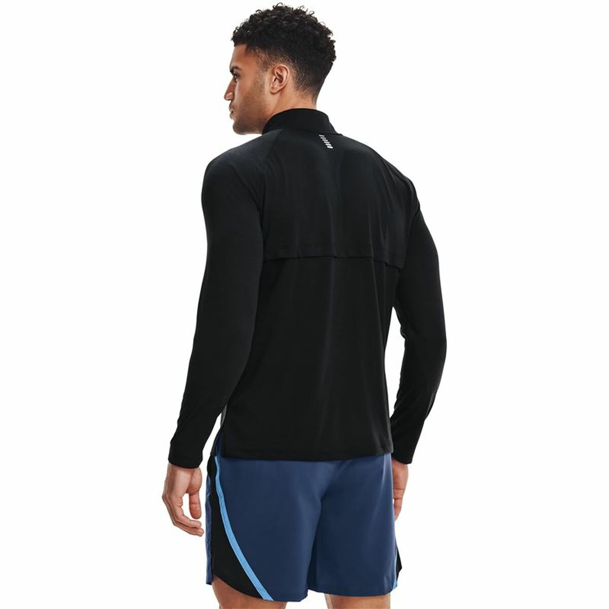 Men’s Long Sleeve T-Shirt Under Armour STR Zip Black