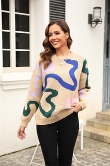 Multi Color Swirl Sweater