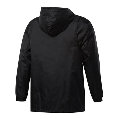 Reebok Classics Windcheater Jacke – Herren-Windjacke aus 100% recyceltem Polyester in Schwarz