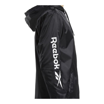 Reebok Classics Windcheater Jacke – Herren-Windjacke aus 100% recyceltem Polyester in Schwarz