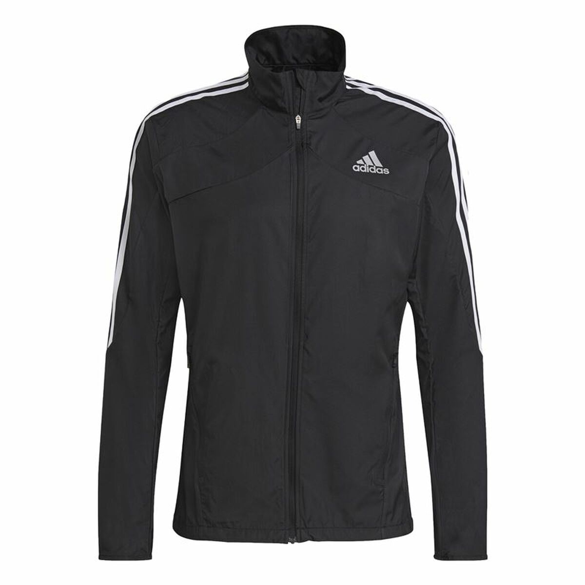 Adidas Marathon 3-Streifen Herren Laufjacke – Schwarz