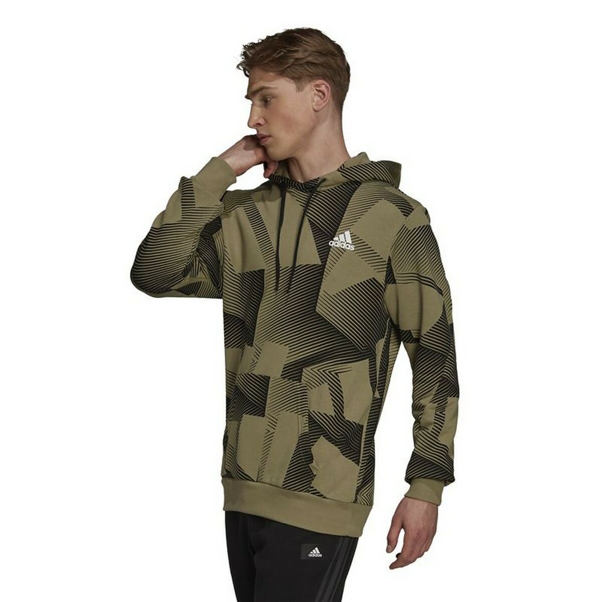 Adidas Herren-Hoodie Graphic in Khaki