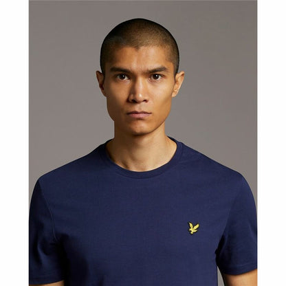 Men’s Short Sleeve T-Shirt Lyle & Scott V1-Plain  Navy Blue Men