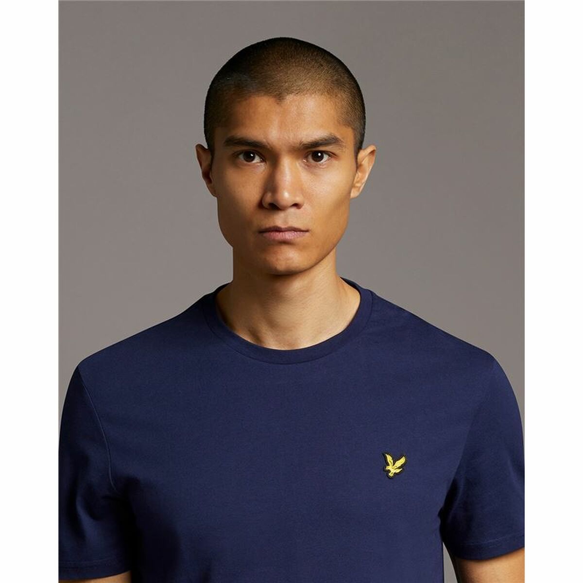 Men’s Short Sleeve T-Shirt Lyle & Scott V1-Plain  Navy Blue Men