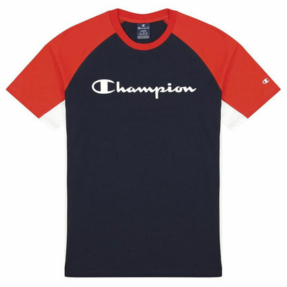 Men’s Short Sleeve T-Shirt Champion Block Script Blue Dark blue Men