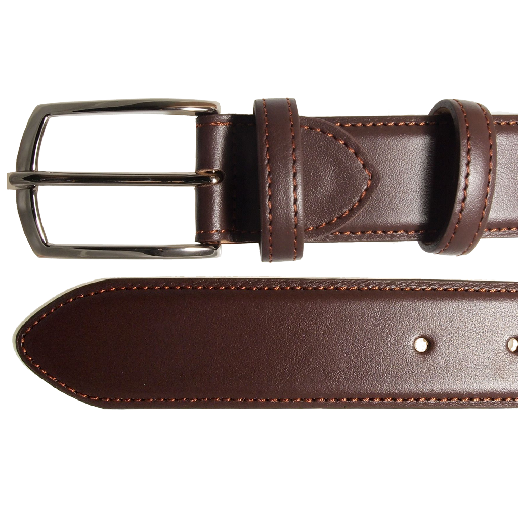 34 mm Sartorial Buffed Leather Belt Brown