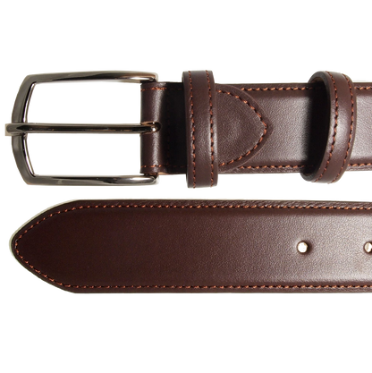 34 mm Sartorial Buffed Leather Belt Brown
