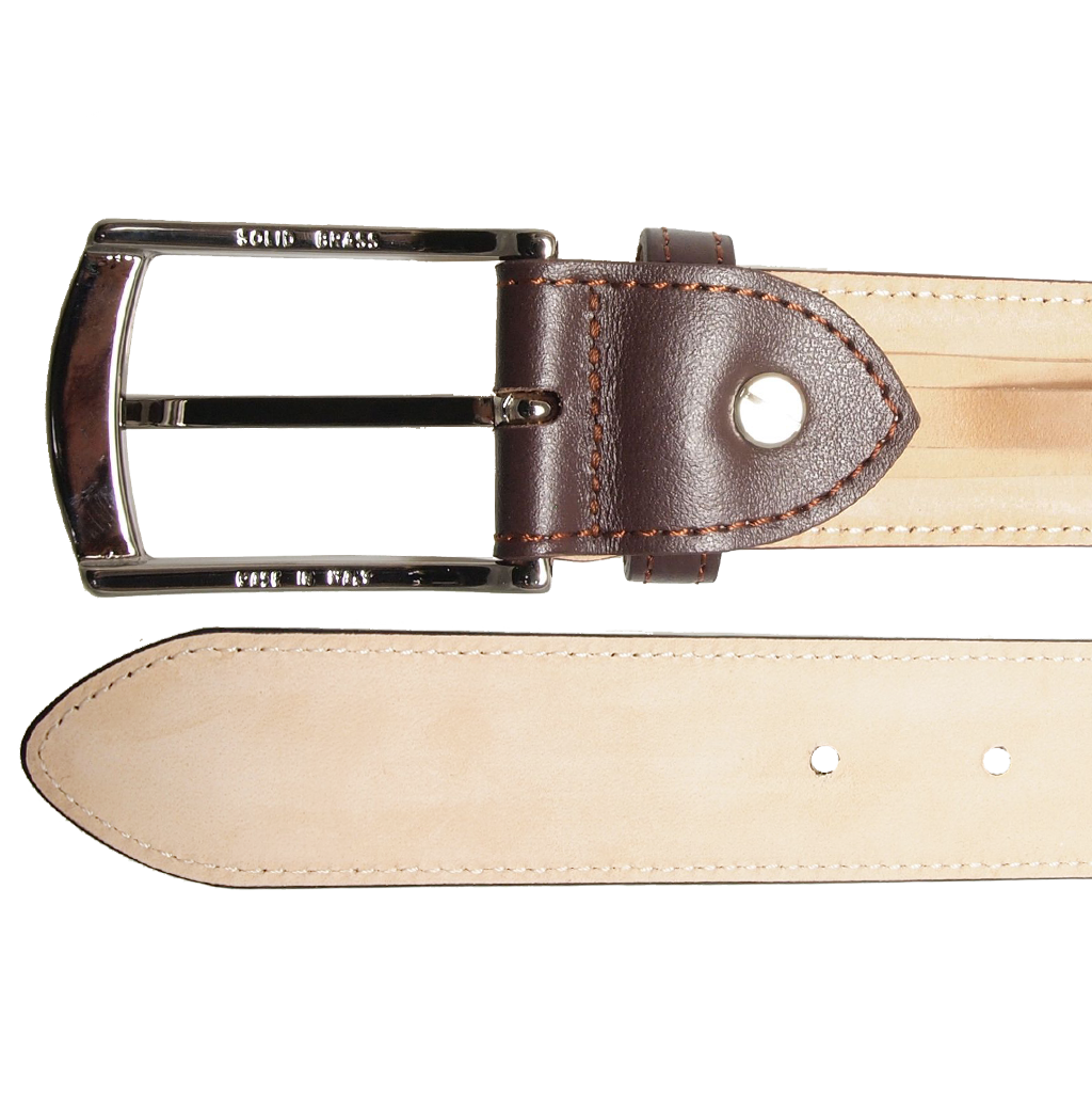 34 mm Sartorial Buffed Leather Belt Brown