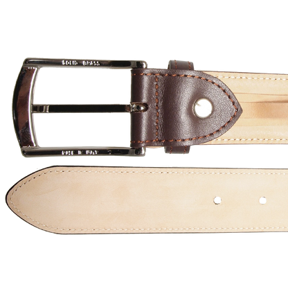 34 mm Sartorial Buffed Leather Belt Brown