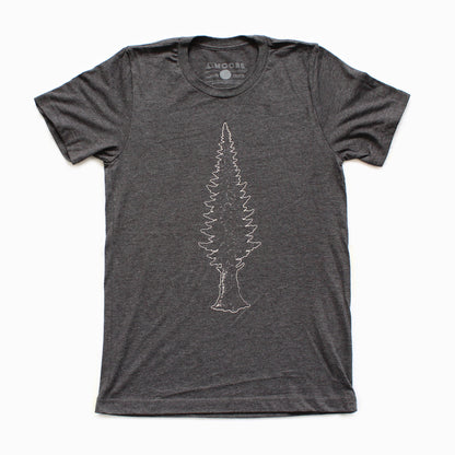 Mighty Pine Tee-Dark Gray