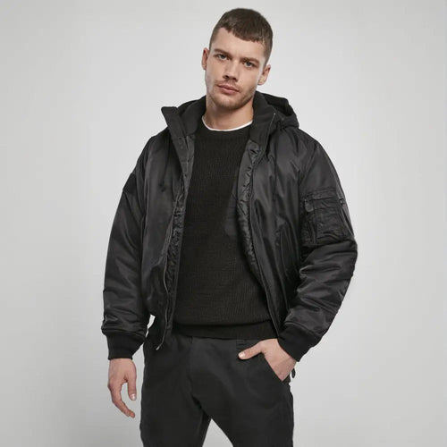 Herren Pilotenjacke mit Sweat-Kapuze – Wind- und wasserabweisend