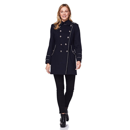 Military Coat with Contrast Buttons (C10215)